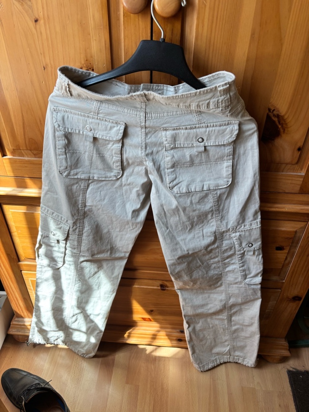 Women’s Beige Cargo Pants - Casual Utility Style